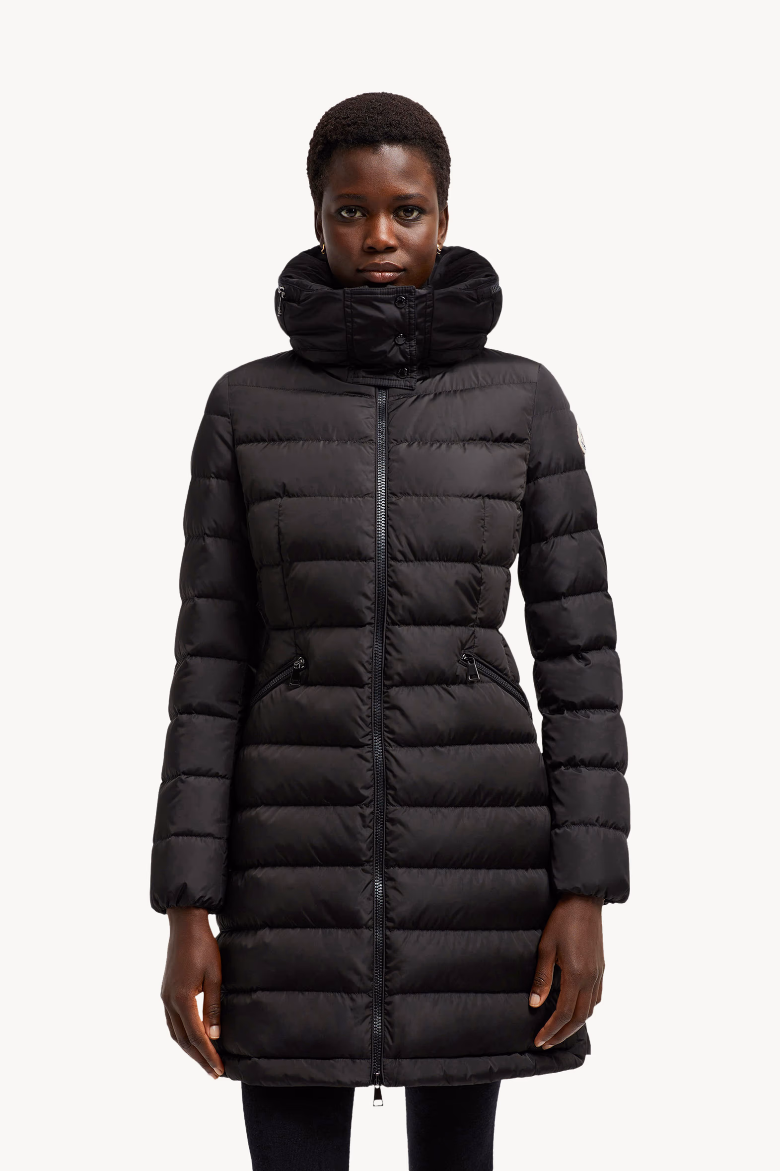Doudoune longue à capuche Flammette Femmes Noir Moncler 3